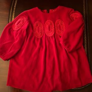 Chloe red dress for a kid of 2y
